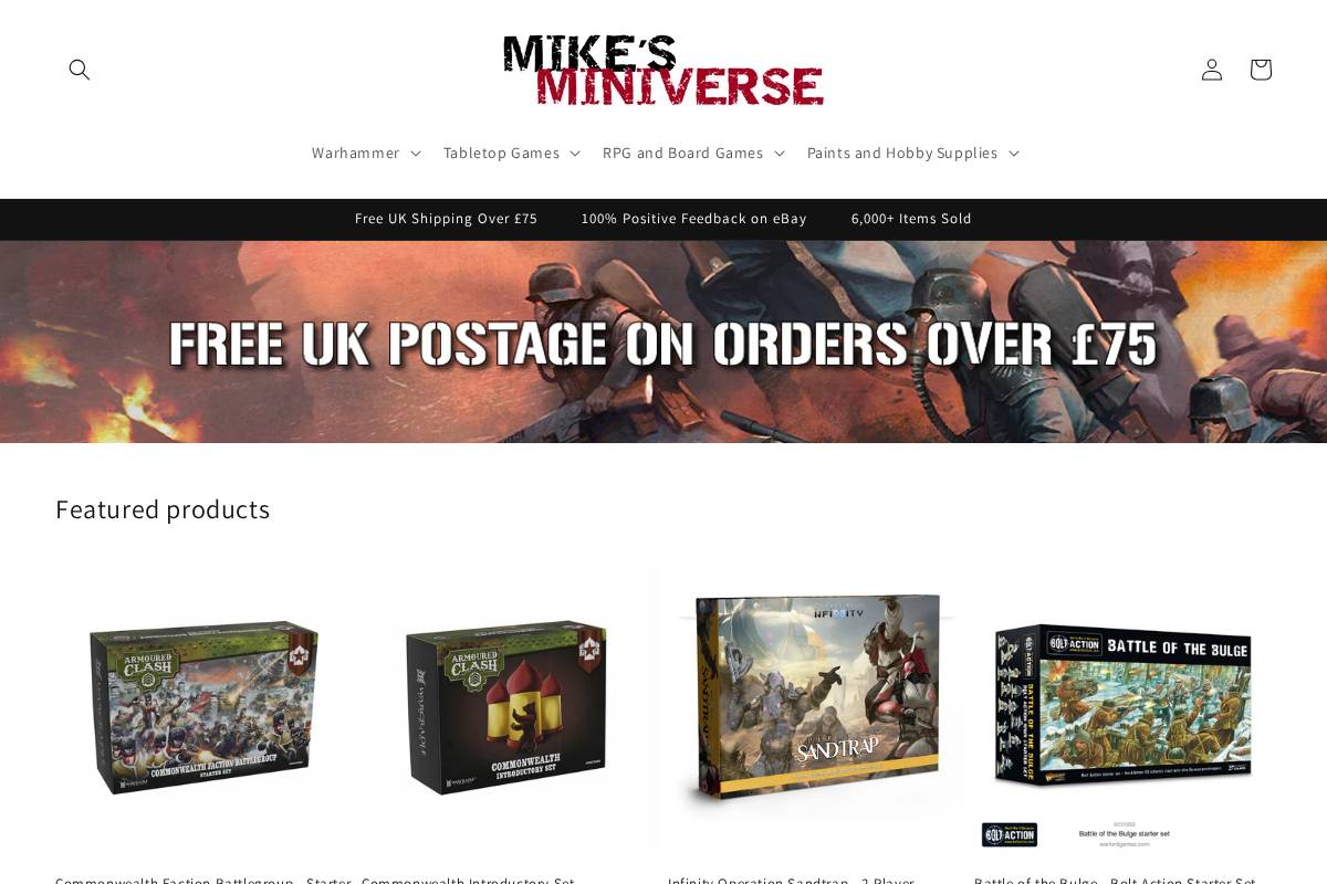mikesminiverse.com homepage screenshot