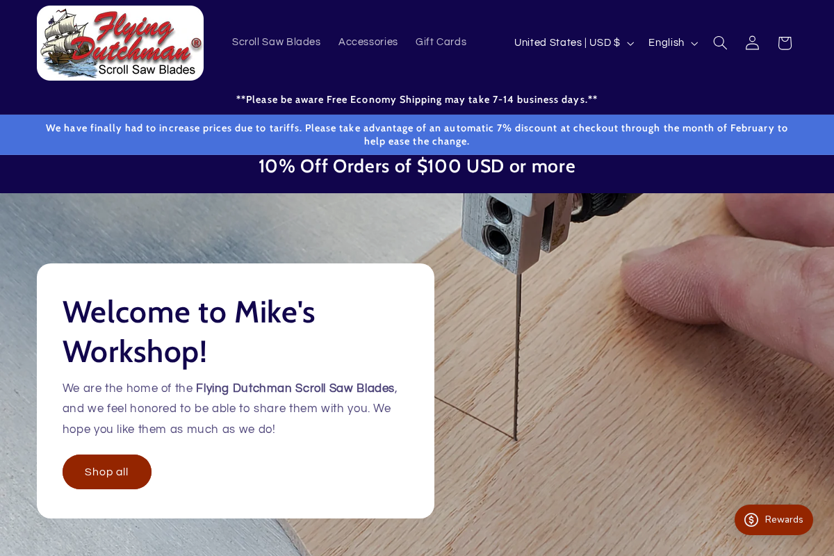 mikesworkshop.com homepage screenshot
