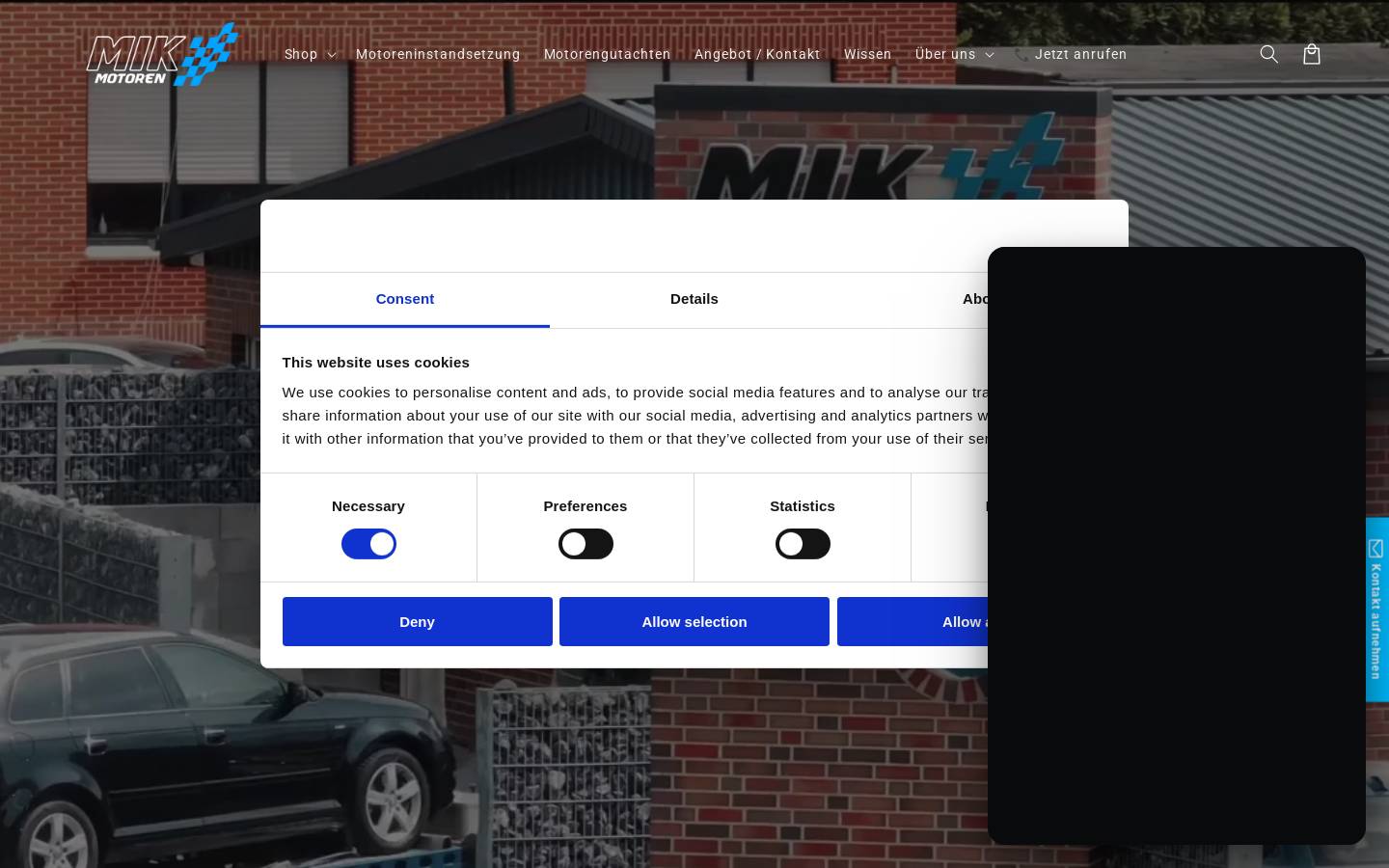 mikmotoren.com homepage screenshot
