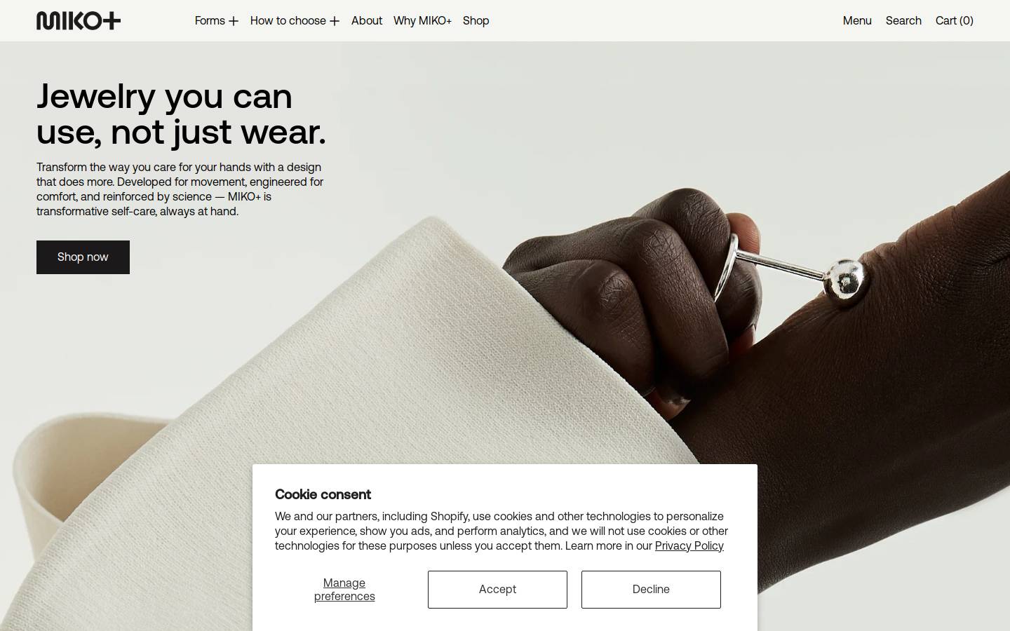 mikoplusforms.com homepage screenshot