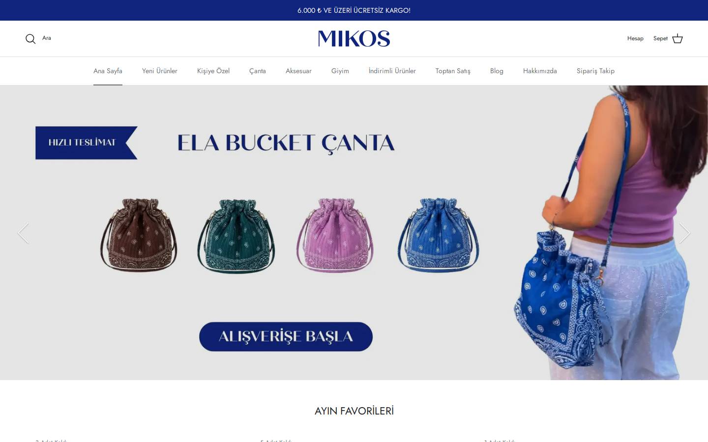 mikosstore.com homepage screenshot