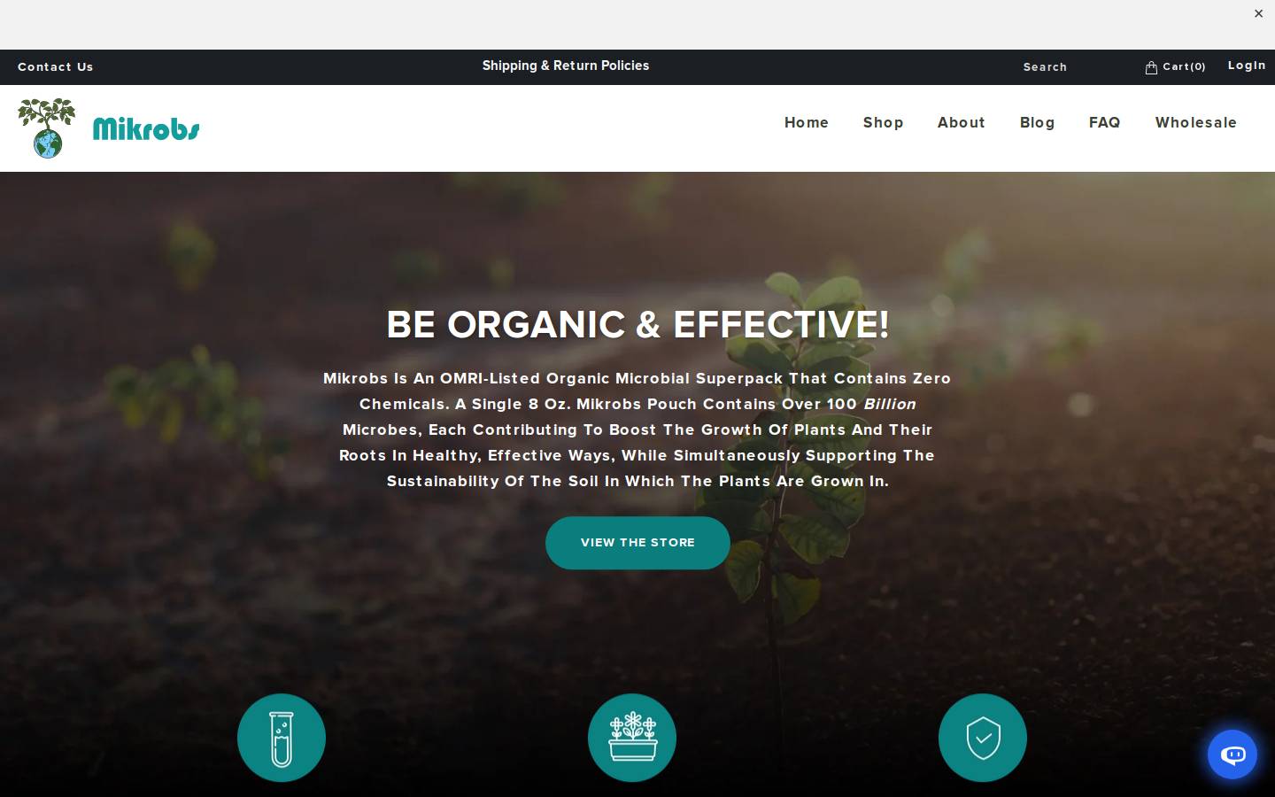 mikrobs.com homepage screenshot