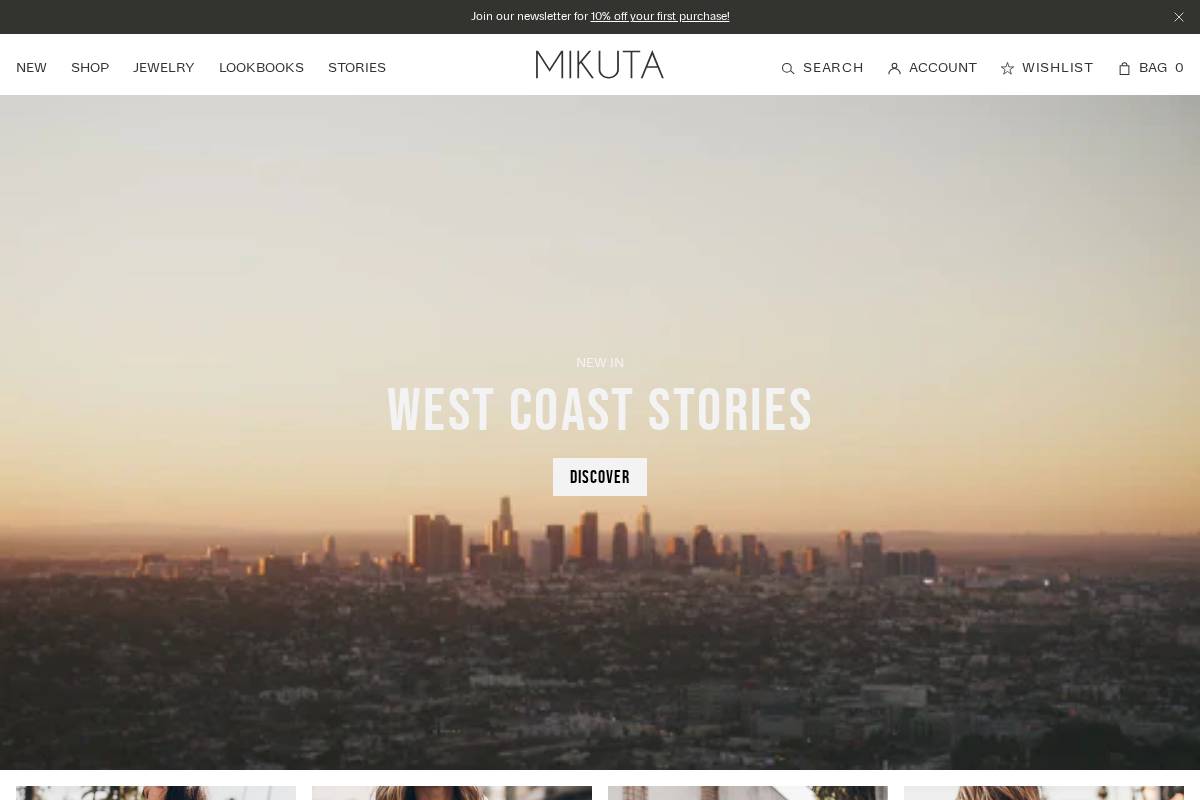 MIKUTA homepage screenshot