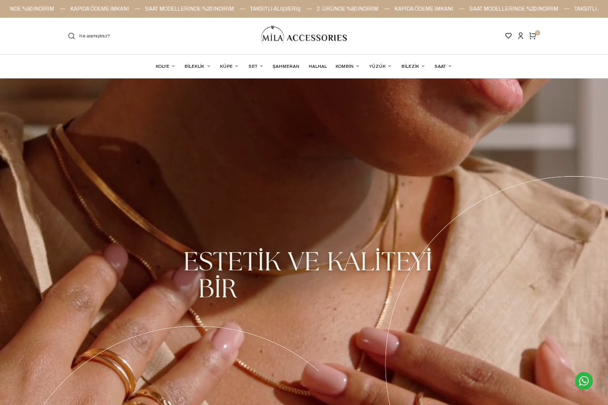 milaaccessorieze.com homepage screenshot