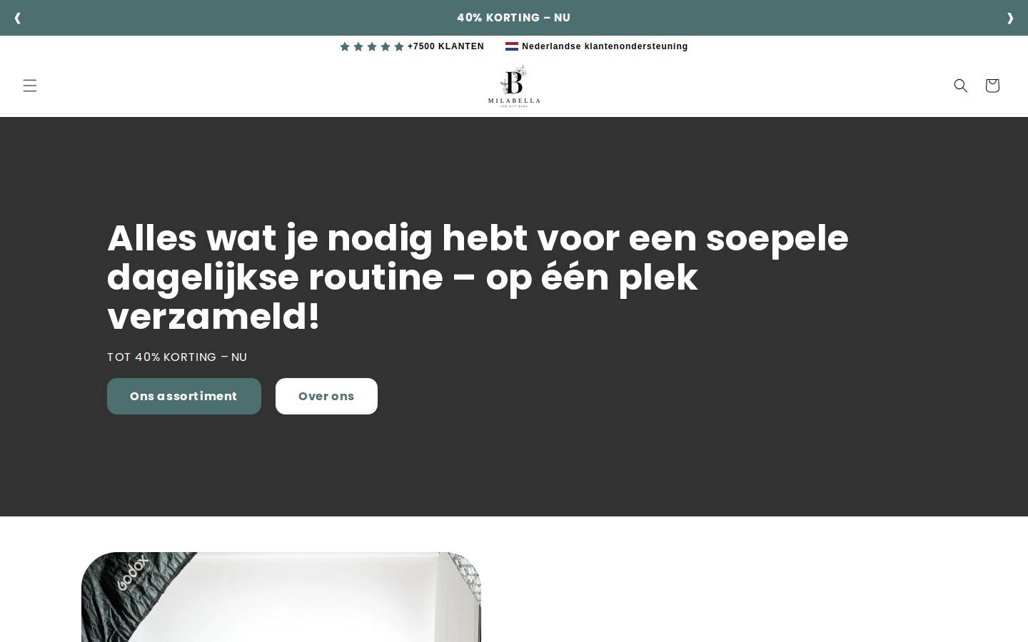 milabella.nl homepage screenshot