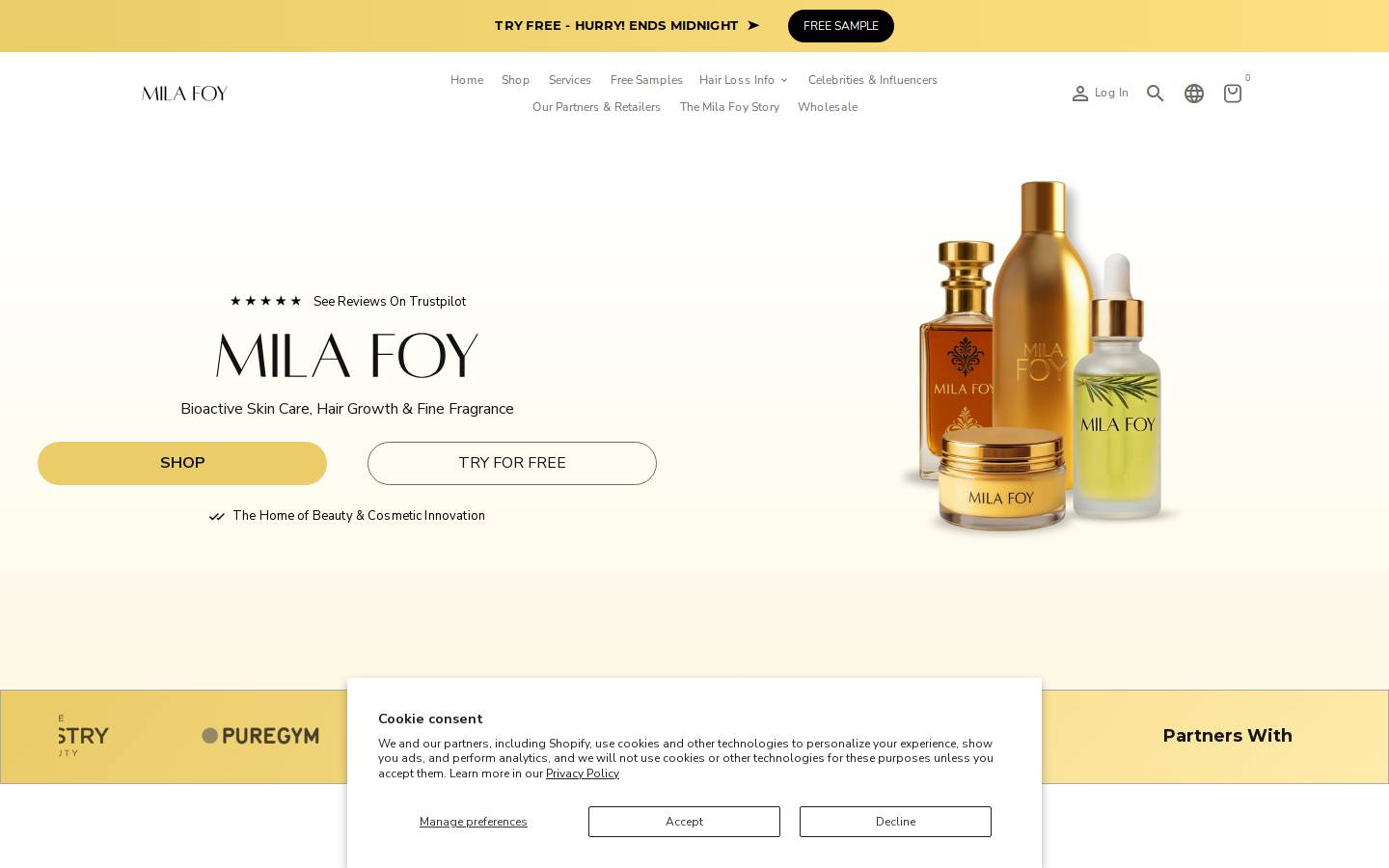 Mila Foy homepage screenshot