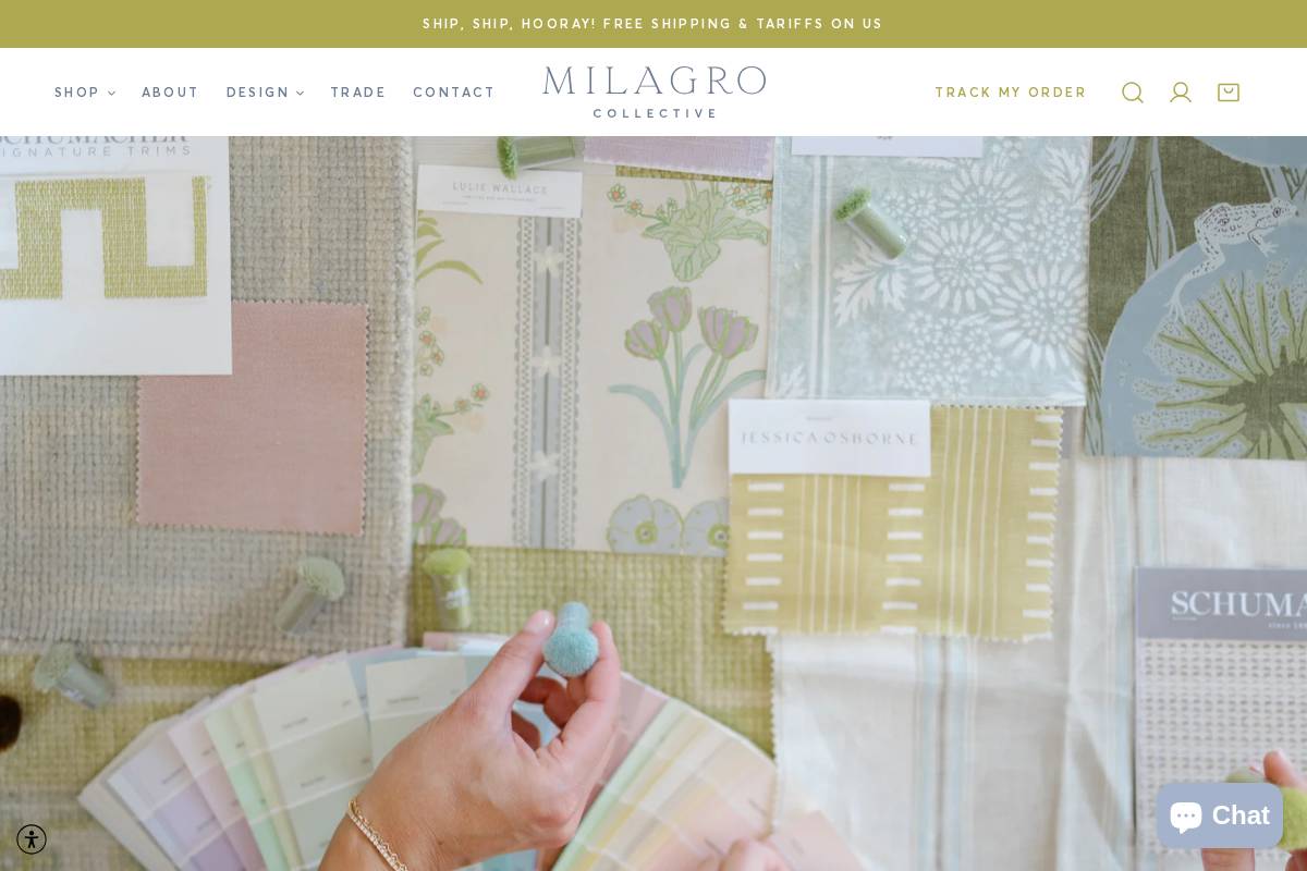 milagrocollective.com homepage screenshot