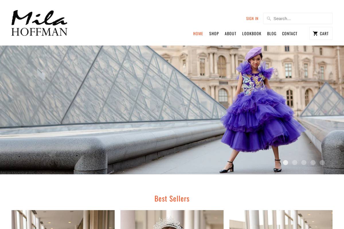 milahoffman.com homepage screenshot