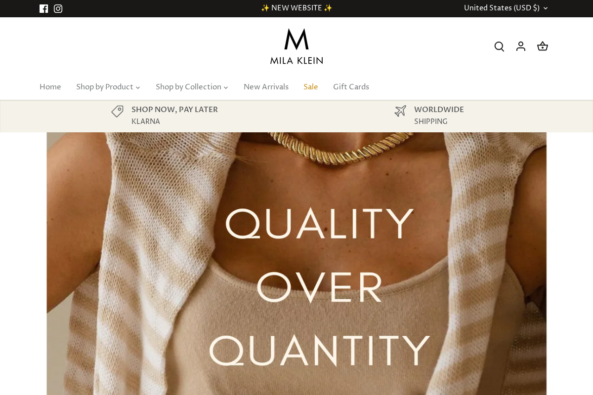 milaklein.com homepage screenshot