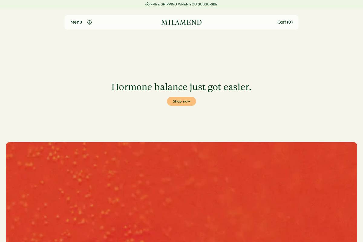 milamend.com homepage screenshot