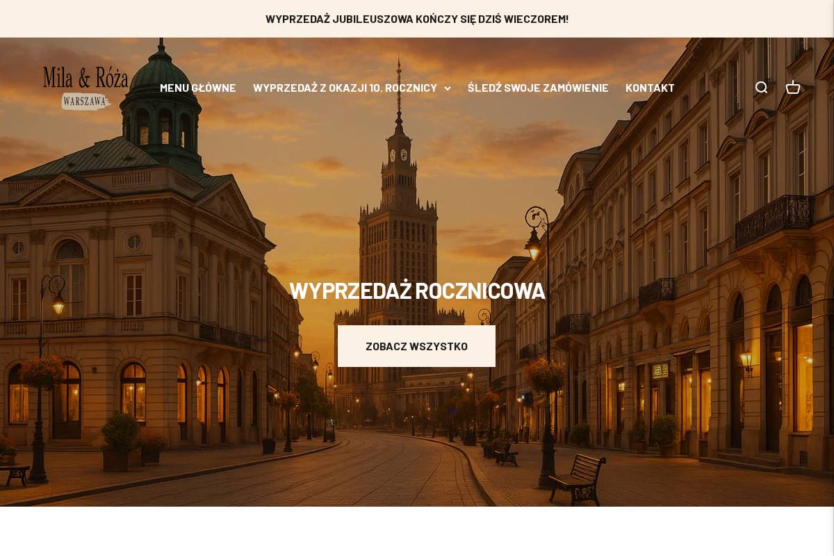 milaroza-warszawa.com homepage screenshot