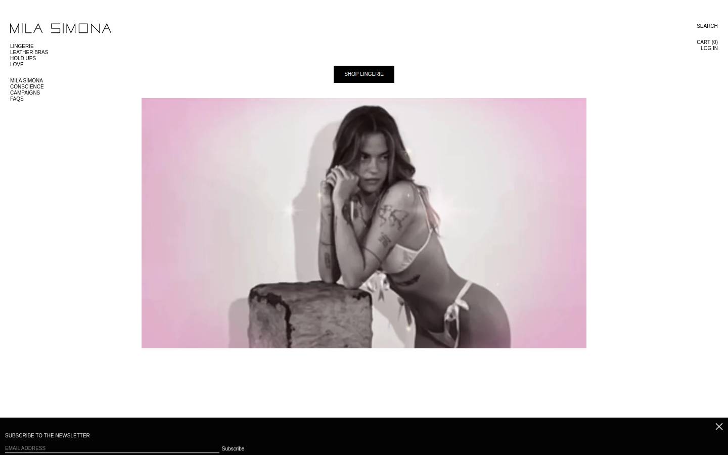 Mila Simona homepage screenshot