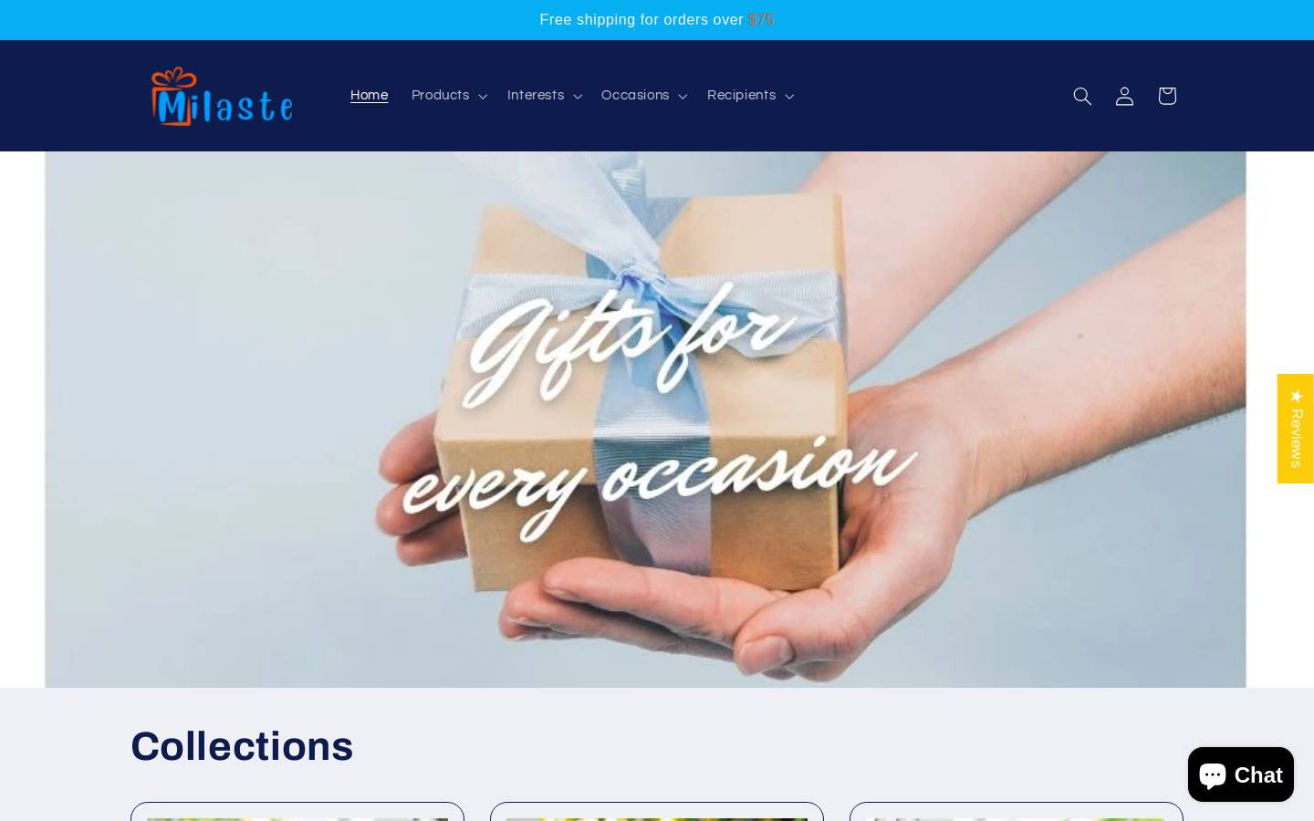 milaste.com homepage screenshot