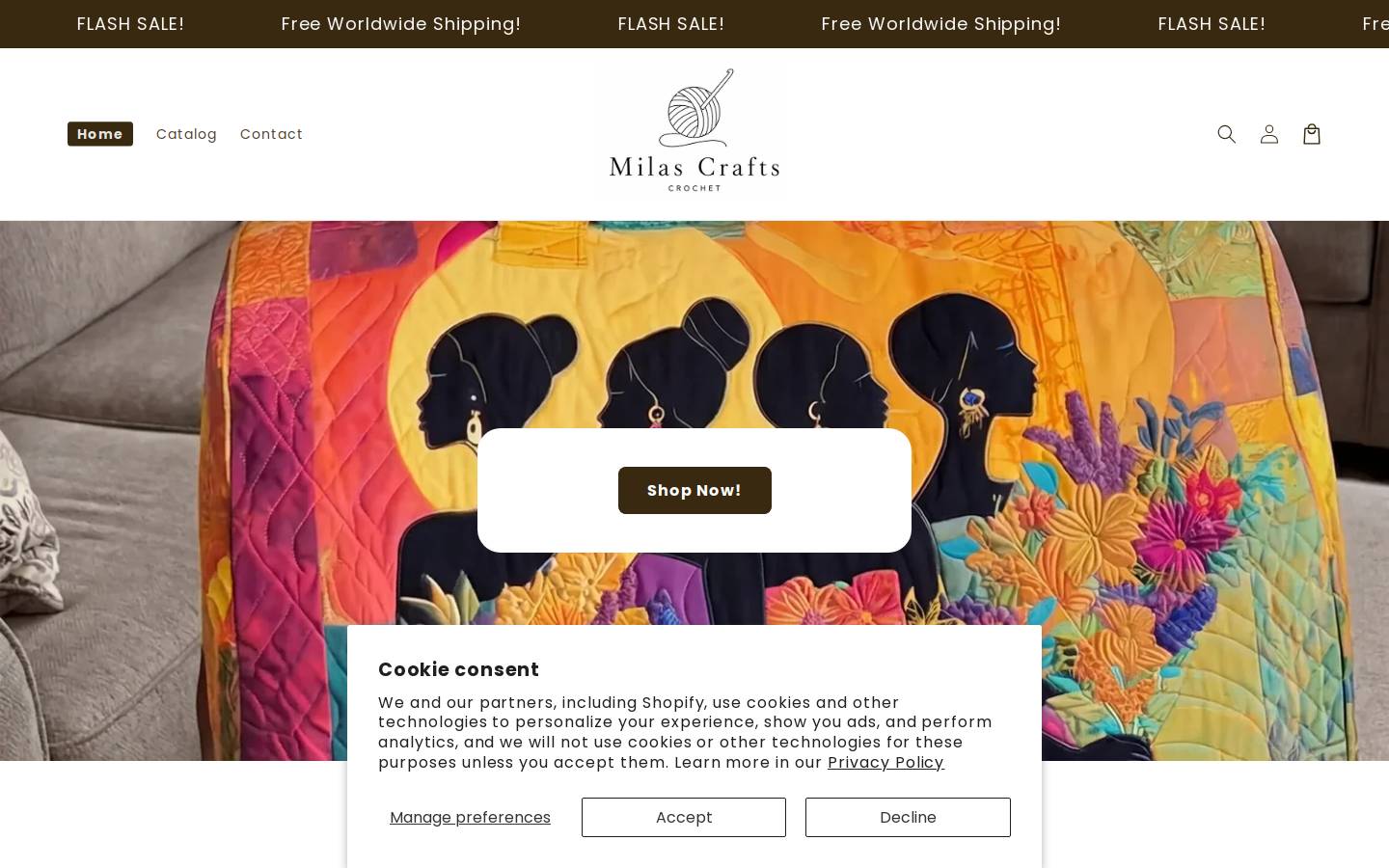 milasthreads.shop homepage screenshot