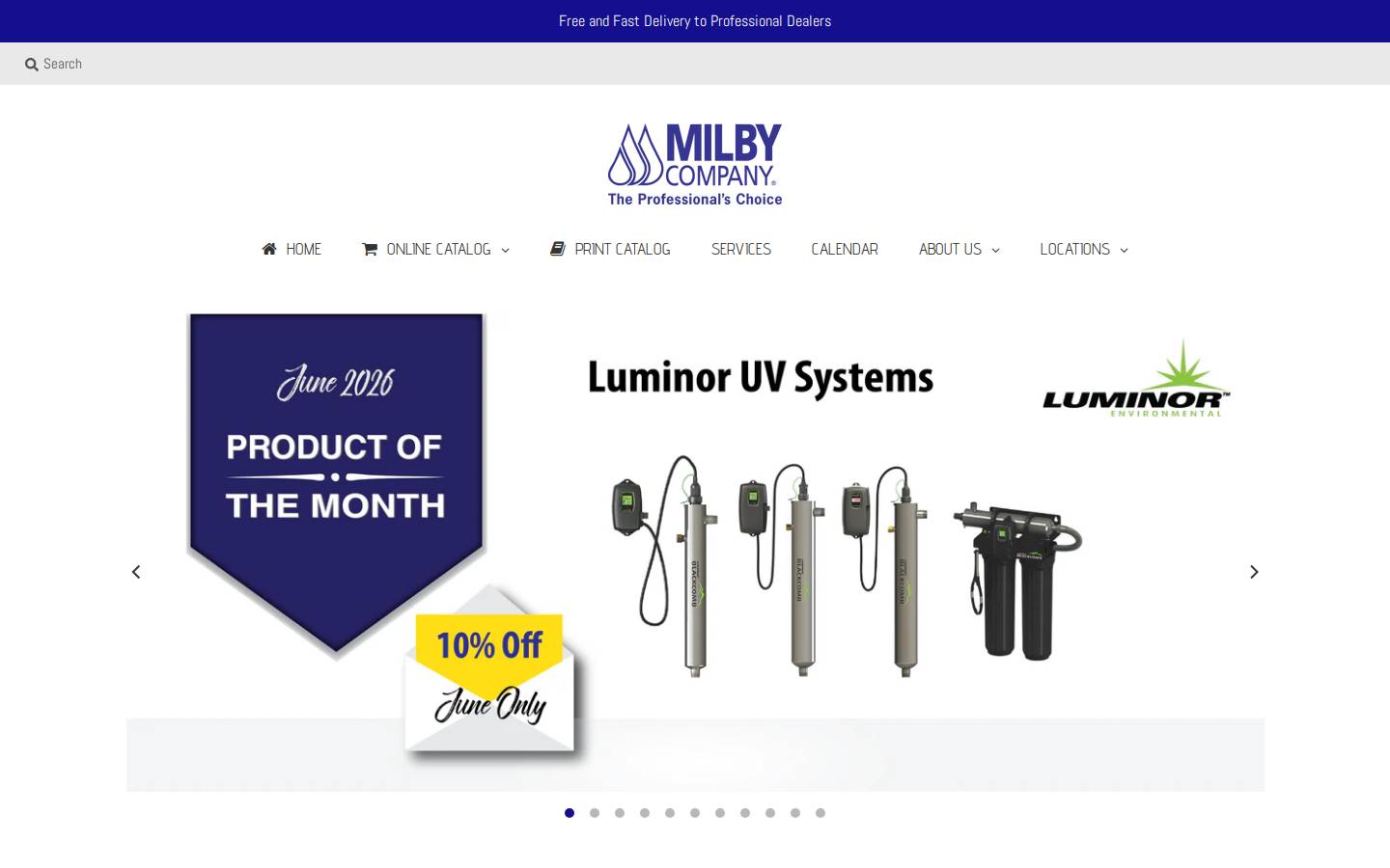 milbyco.com homepage screenshot