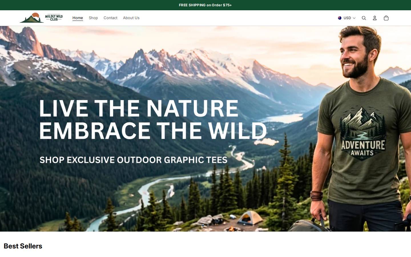 mildlywildclub.com homepage screenshot