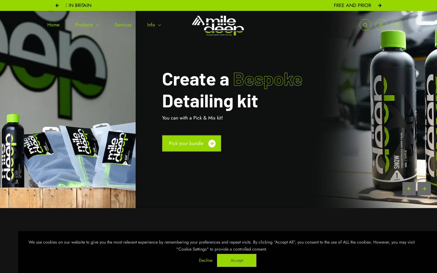 miledeep.com homepage screenshot