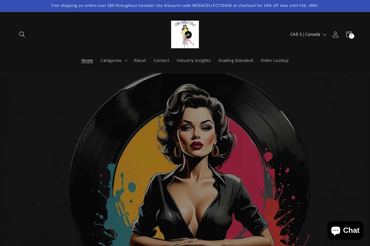 milehighvinyl.ca homepage screenshot