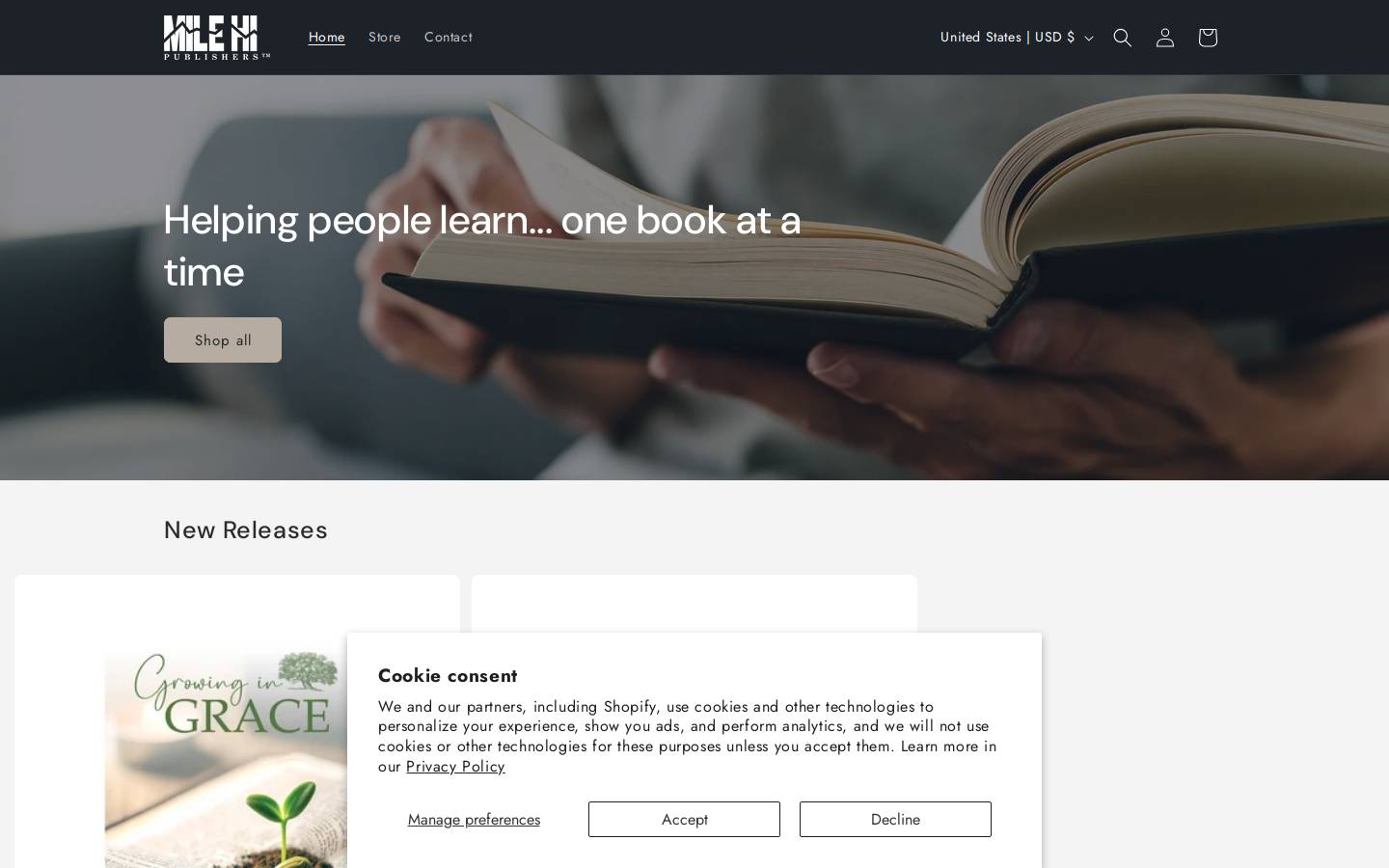 milehipublishers.com homepage screenshot