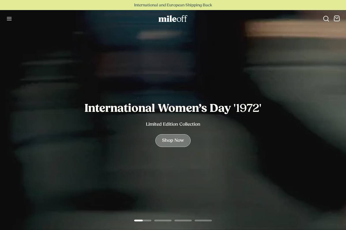 Mileoff homepage screenshot