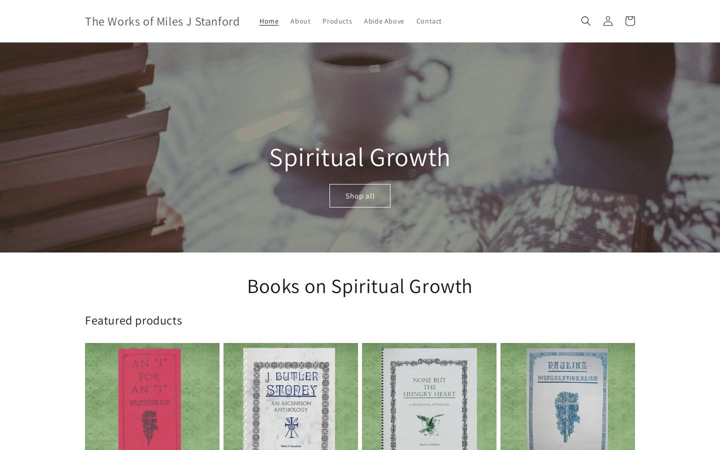 milesjstanford.com homepage screenshot