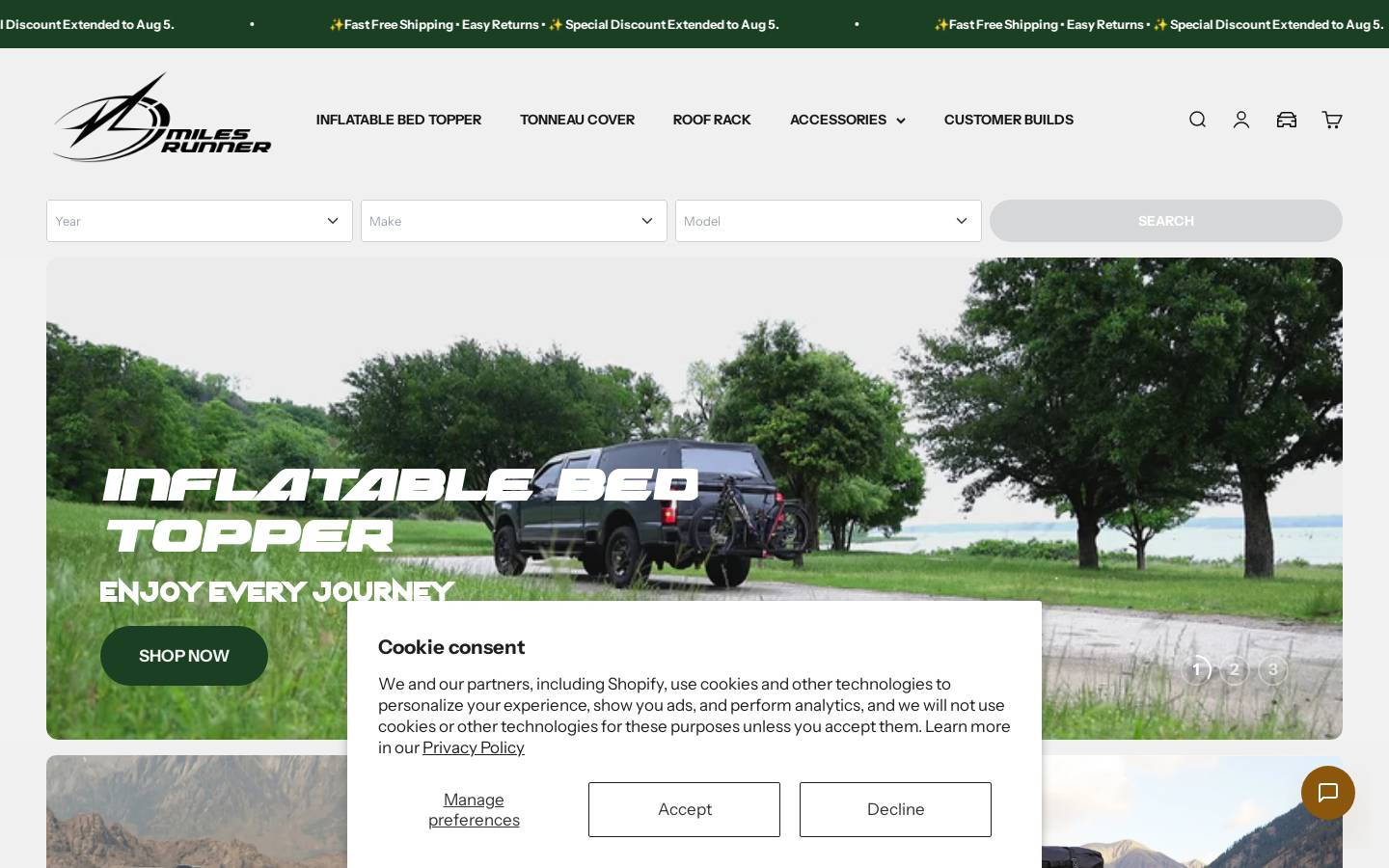 milesrunner.com homepage screenshot