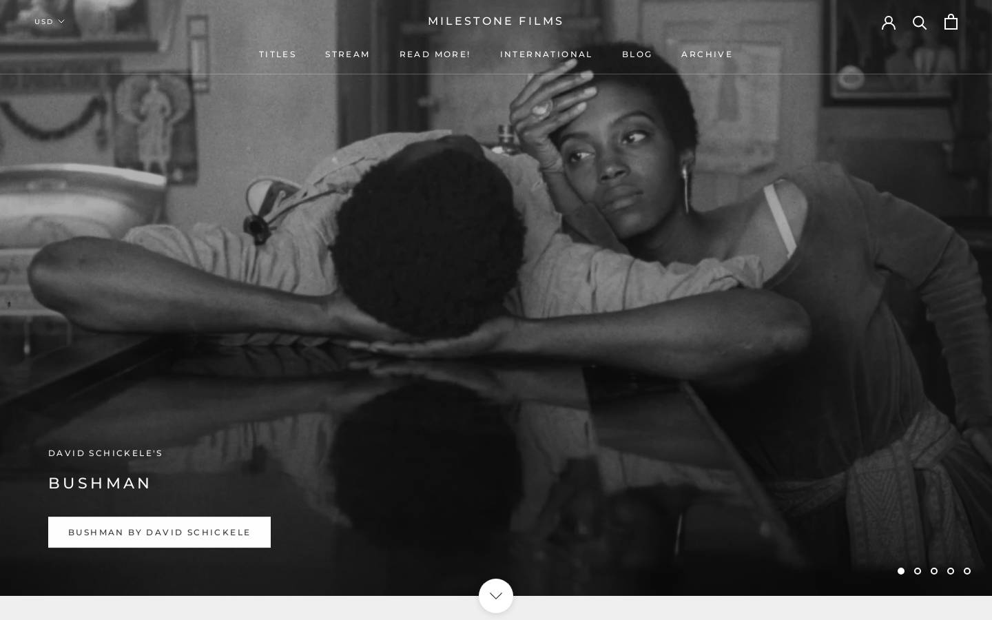 milestonefilms.com homepage screenshot