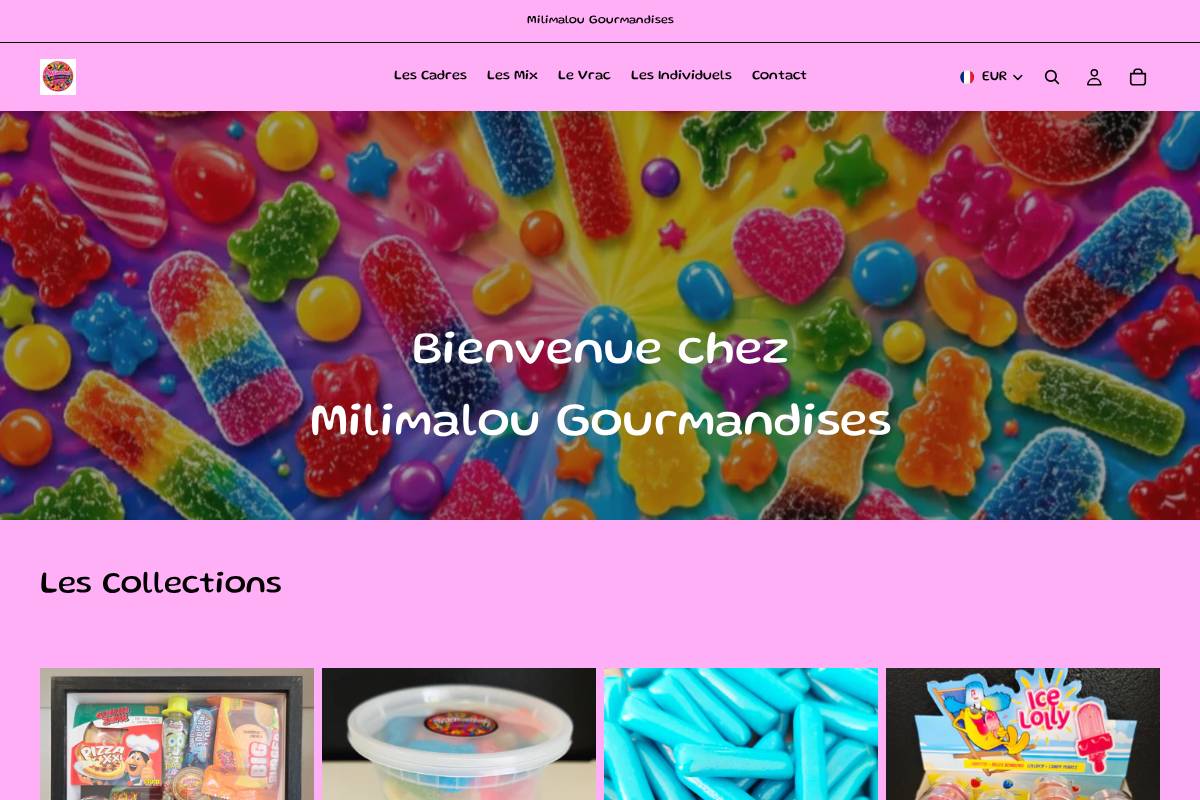 milimalougourmandises.fr homepage screenshot