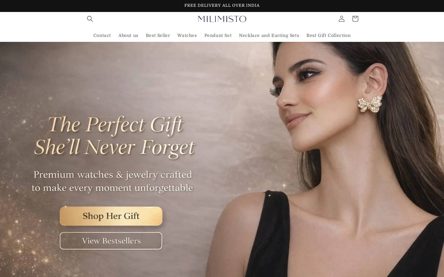 milimisto.com homepage screenshot