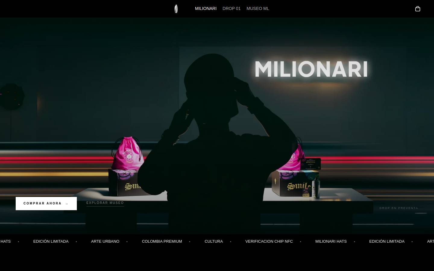 milionarihats.com homepage screenshot