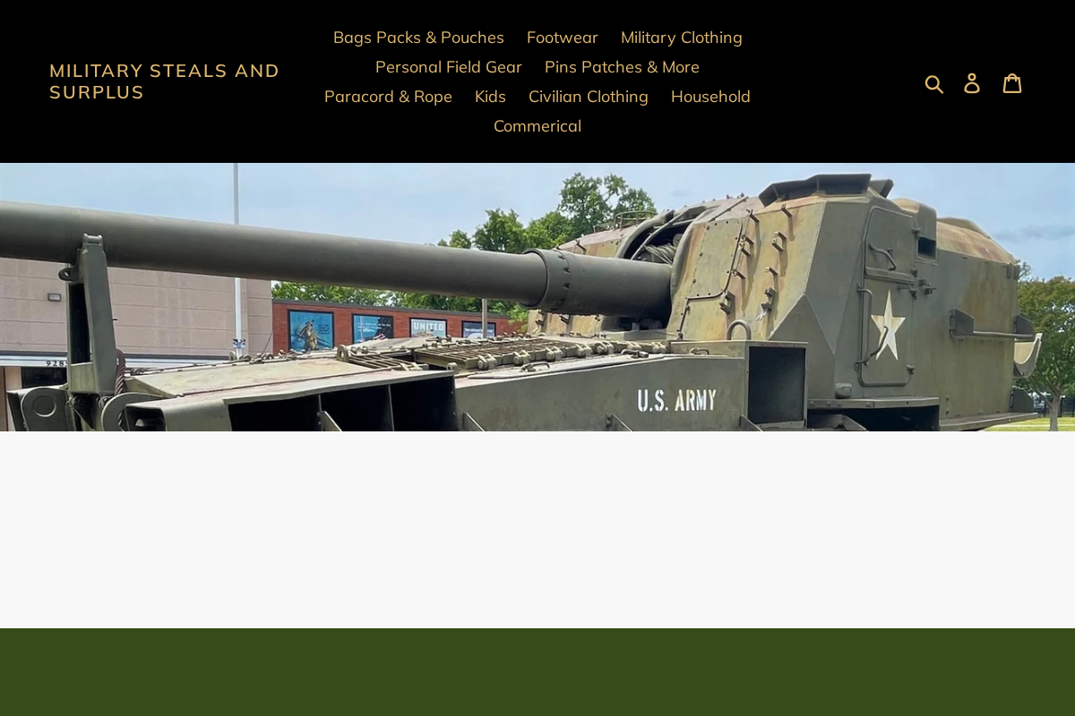 Military Steals and Surplus homepage screenshot
