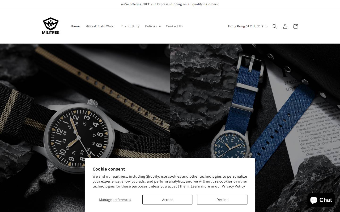 militrek.com homepage screenshot