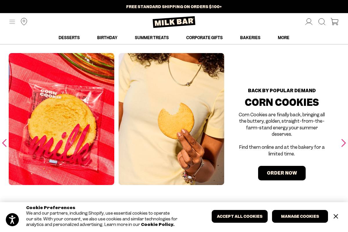 milkbarstore.com homepage screenshot
