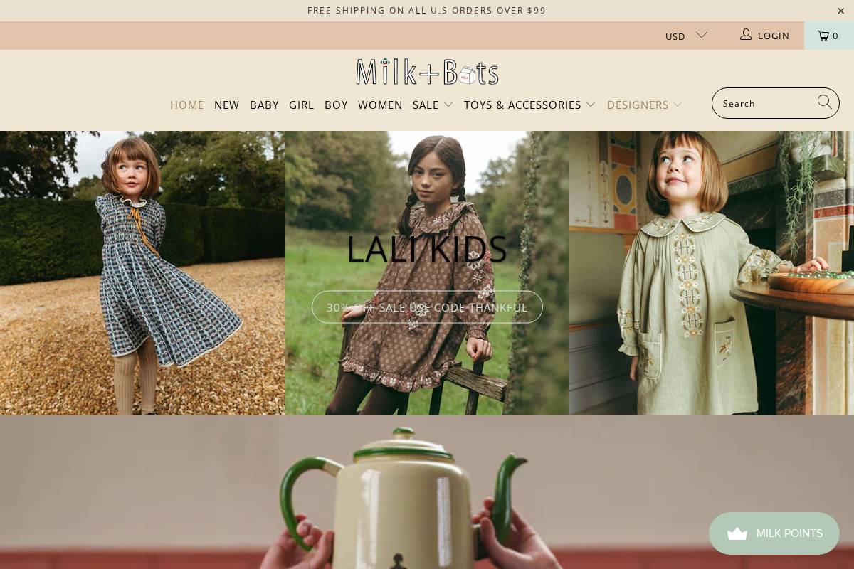 milkbots.com homepage screenshot