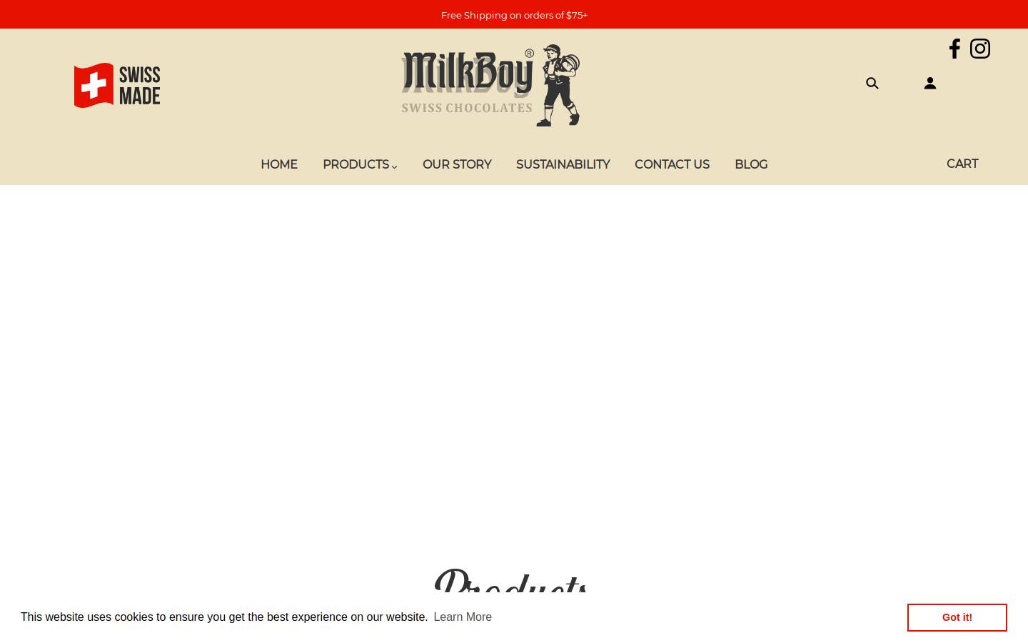 milkboy.com homepage screenshot
