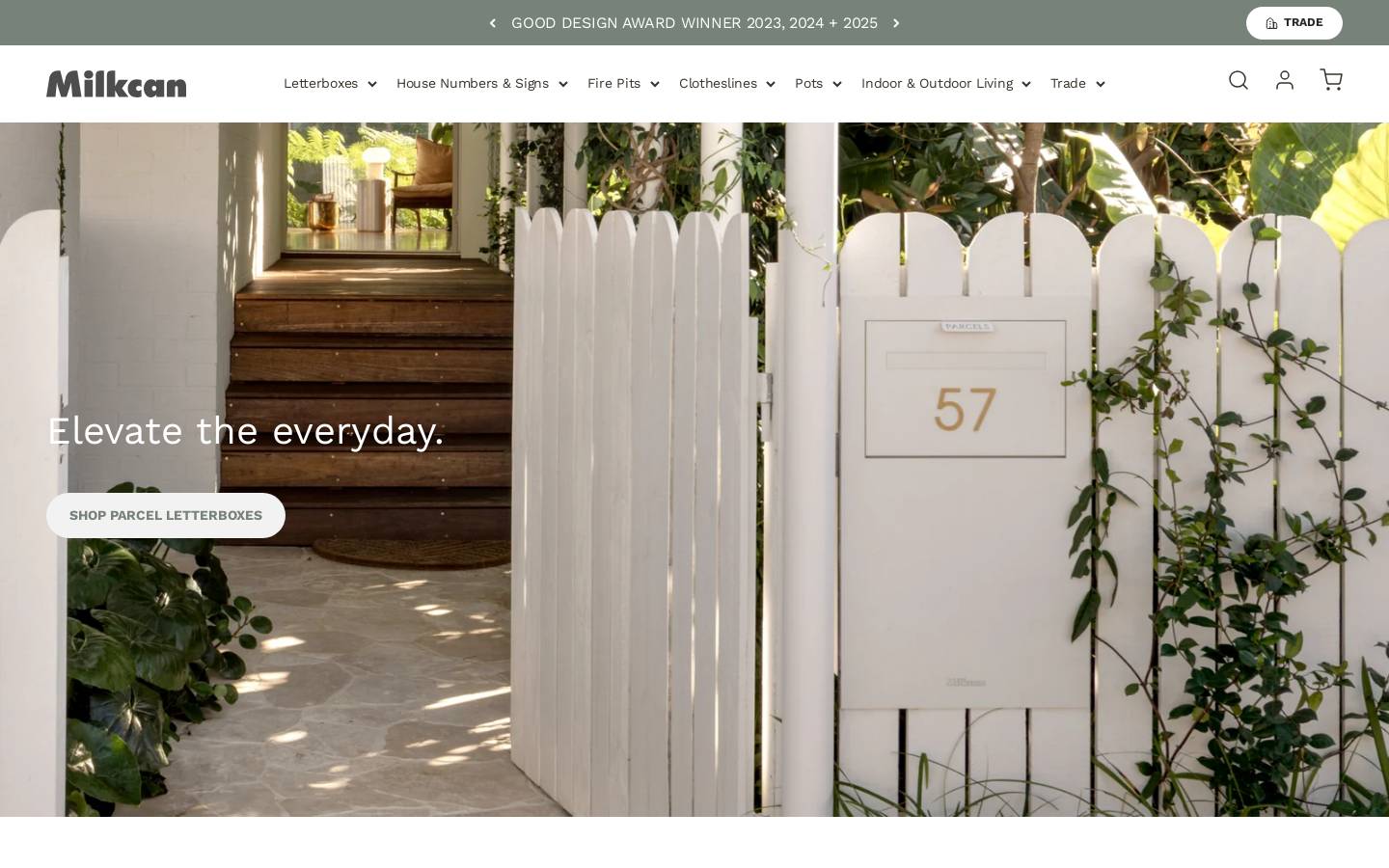 milkcan.com.au homepage screenshot