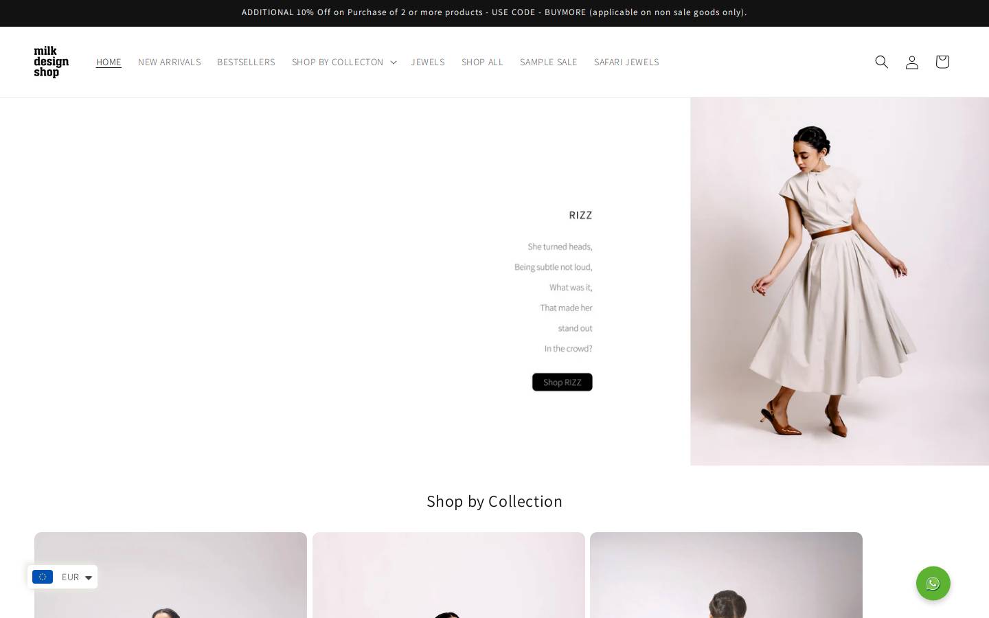 milkdesignshop.com homepage screenshot