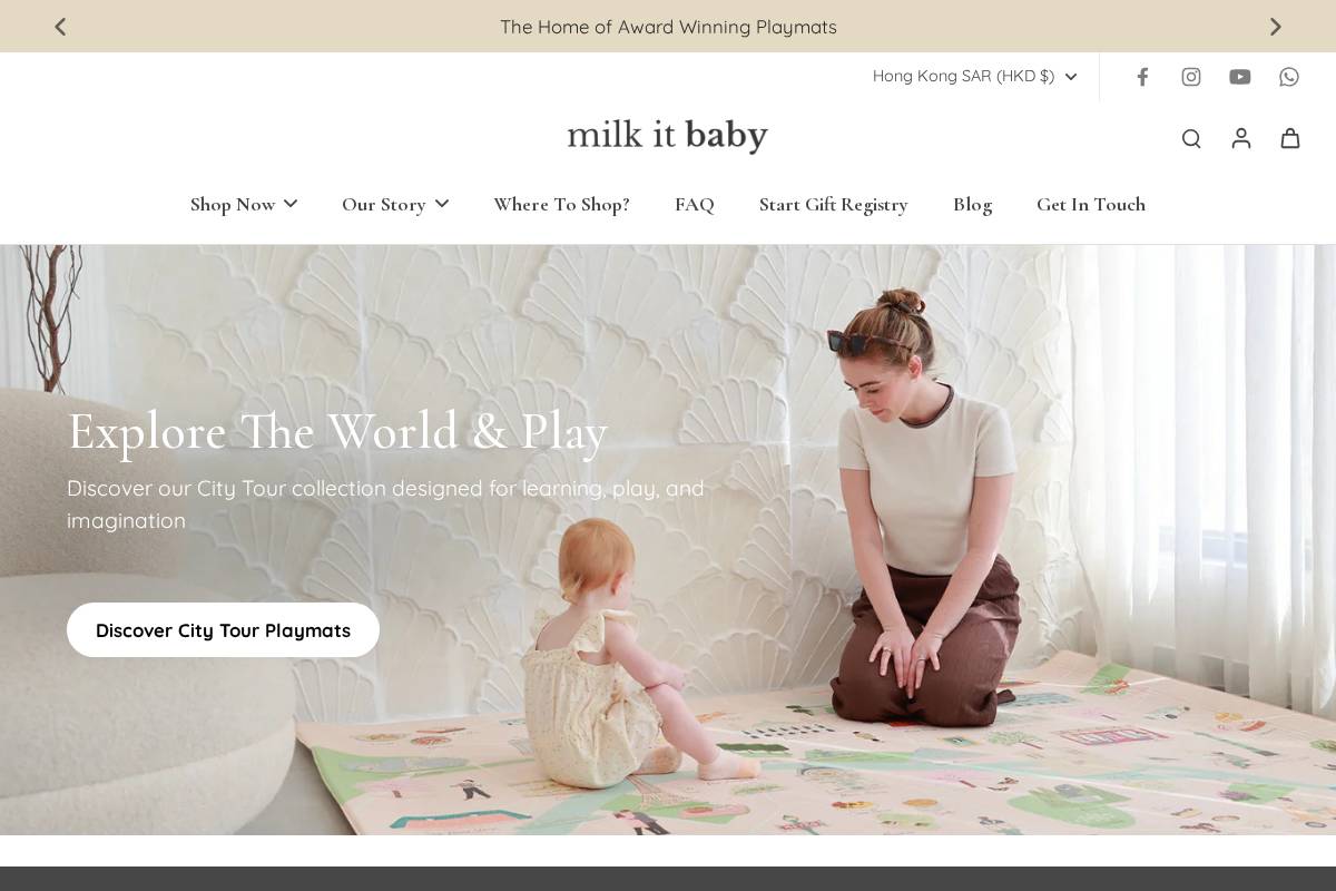 milkitbaby.shop homepage screenshot