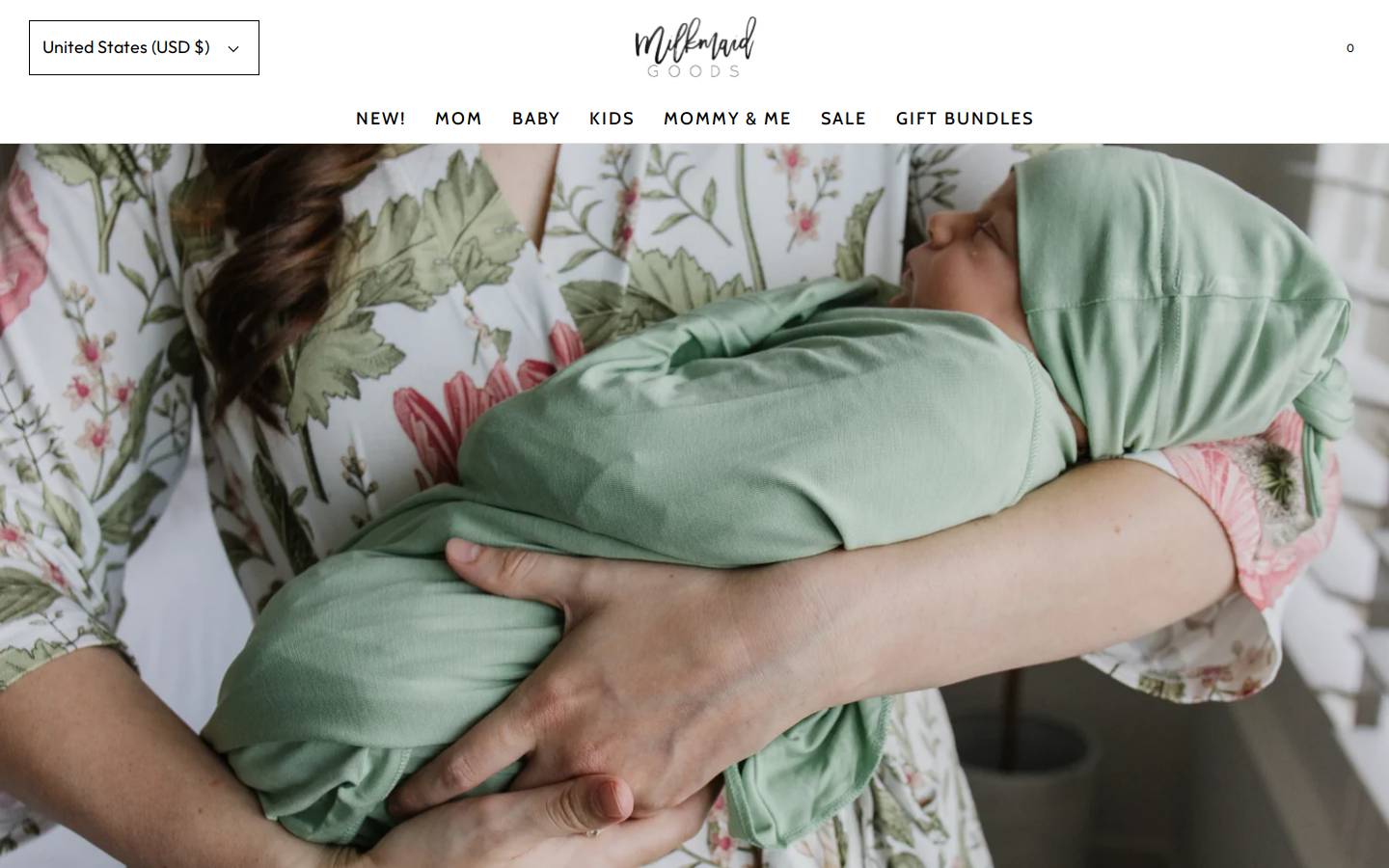 Milkmaid Goods homepage screenshot