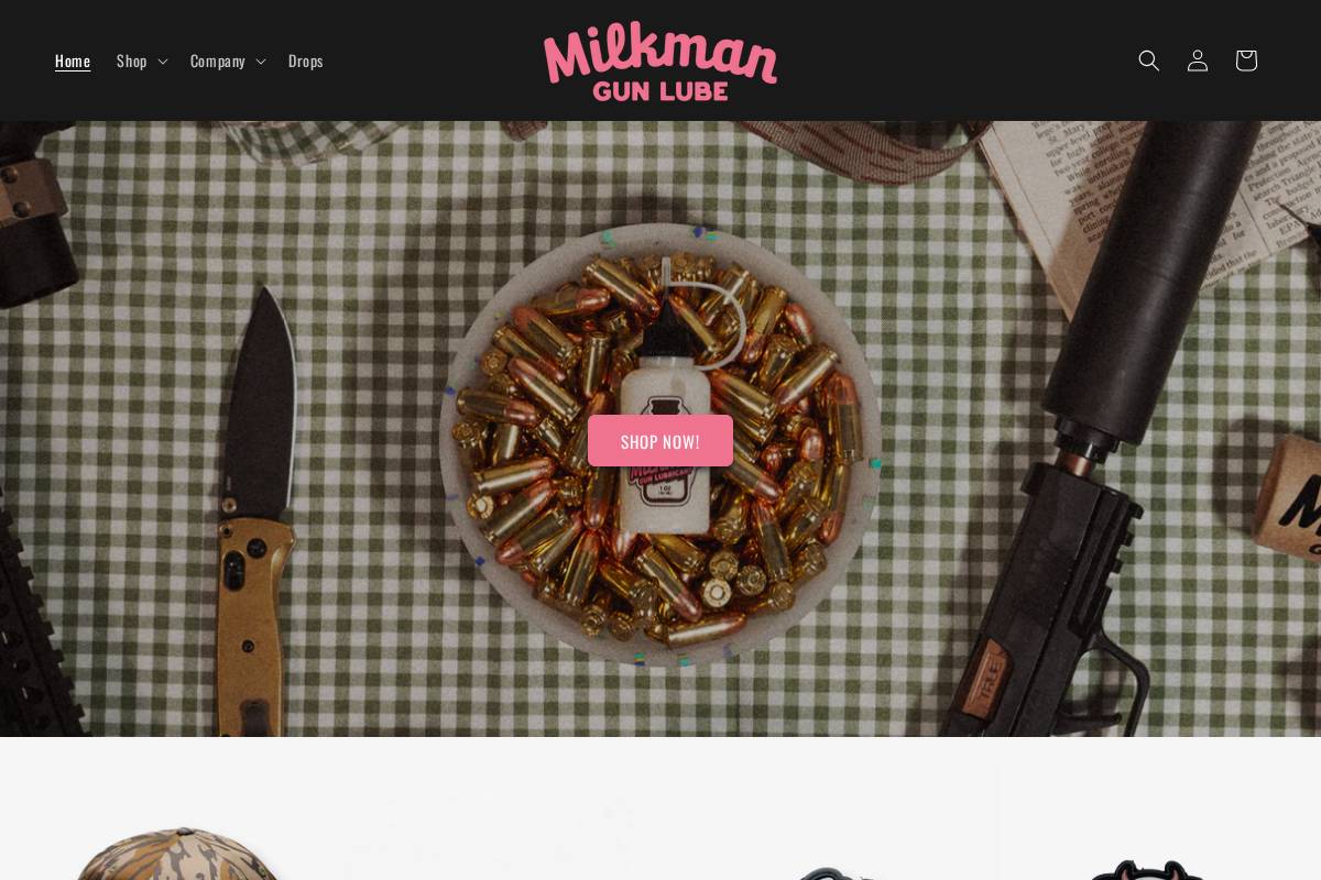 milkmangunlube.com homepage screenshot