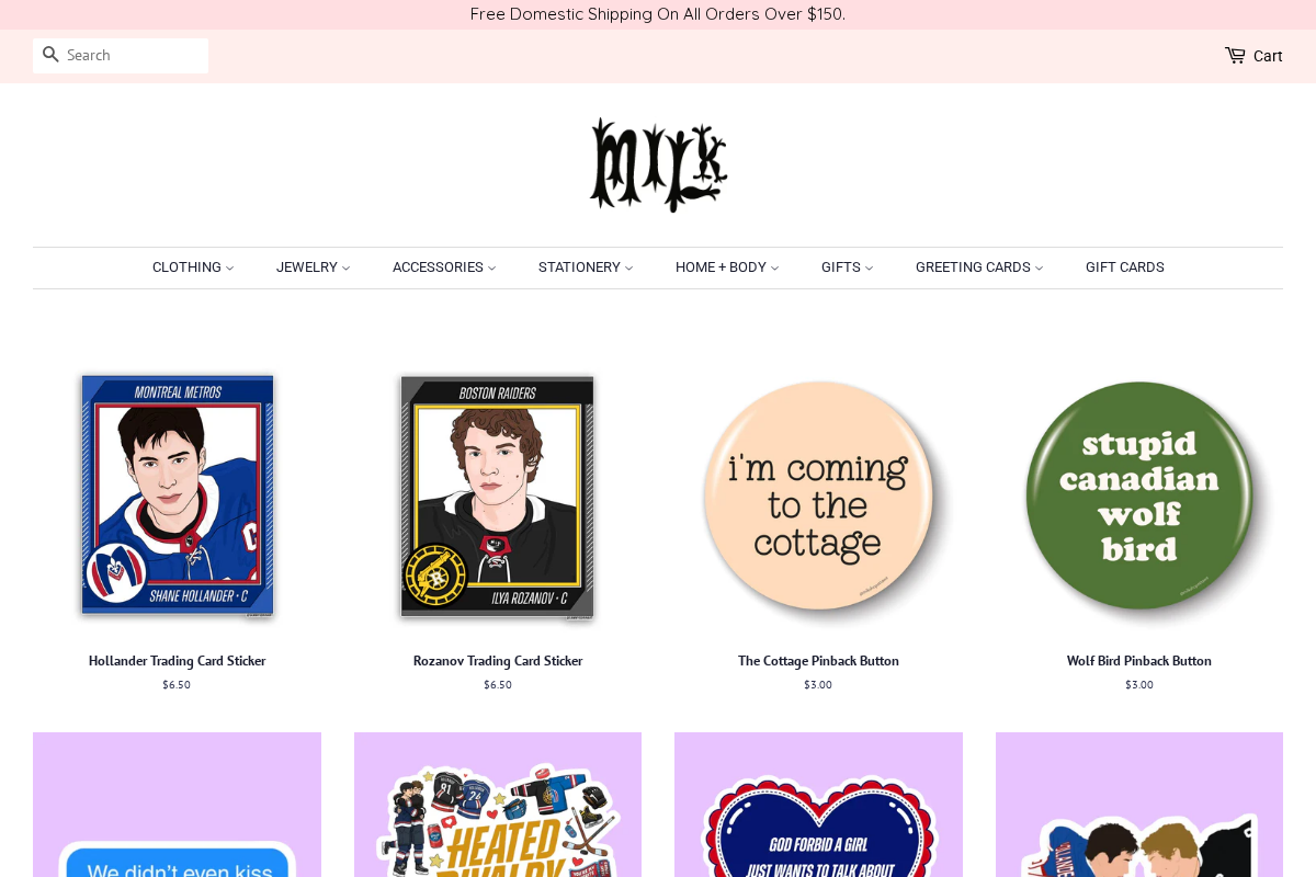 Milk Shop homepage screenshot