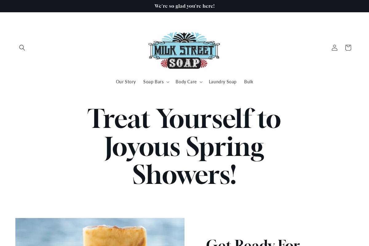 milkstreetsoap.com homepage screenshot