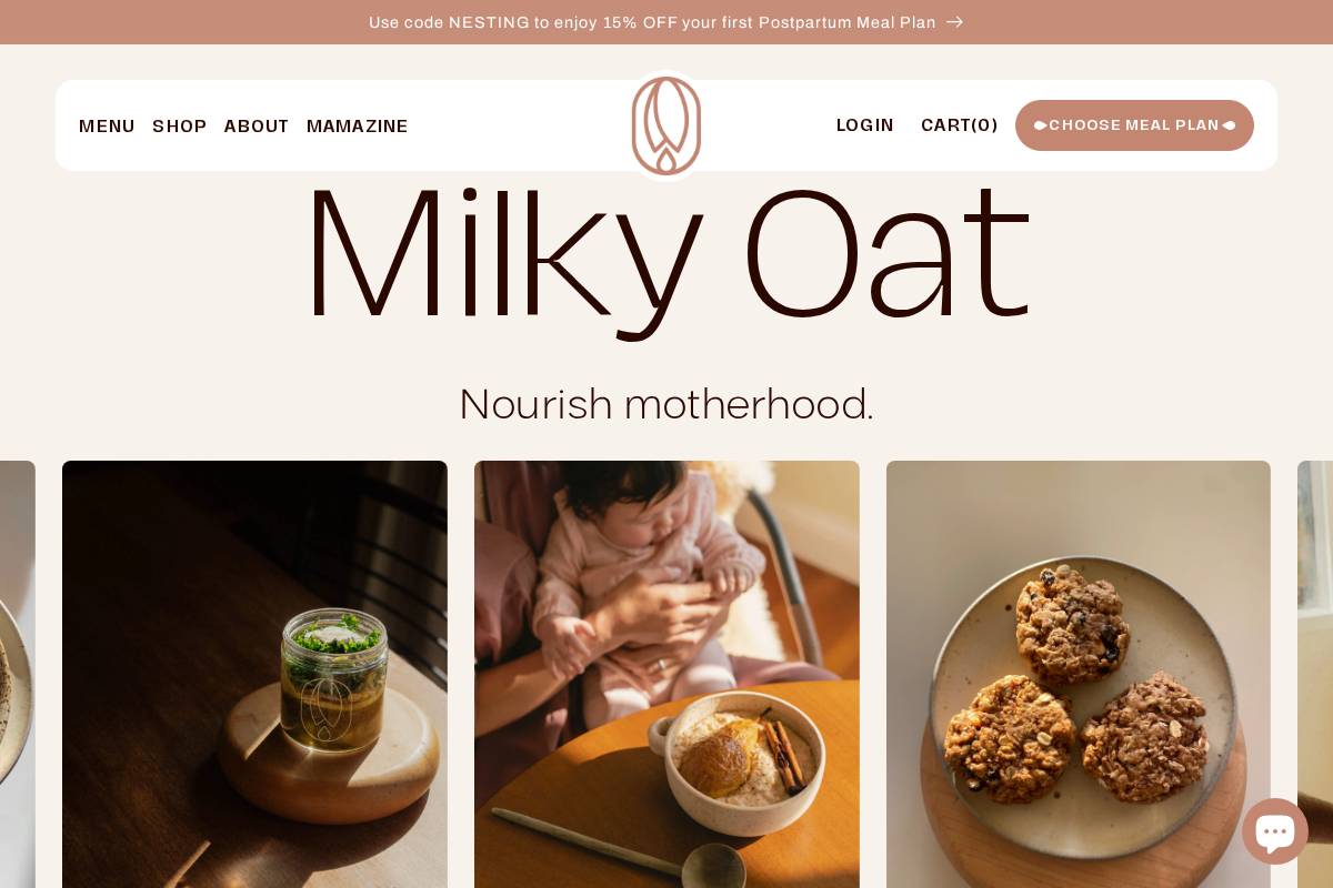 milkyoat.com homepage screenshot