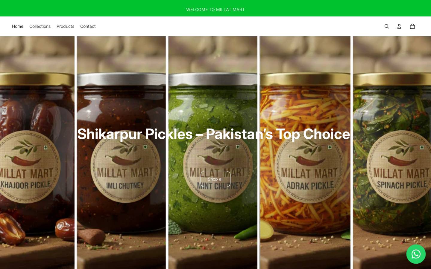 millatmart.com homepage screenshot
