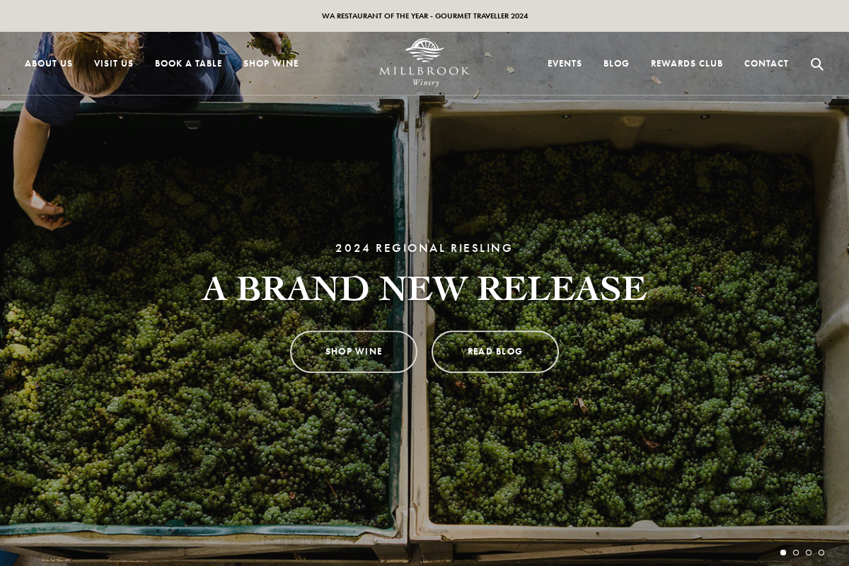 millbrook.wine homepage screenshot