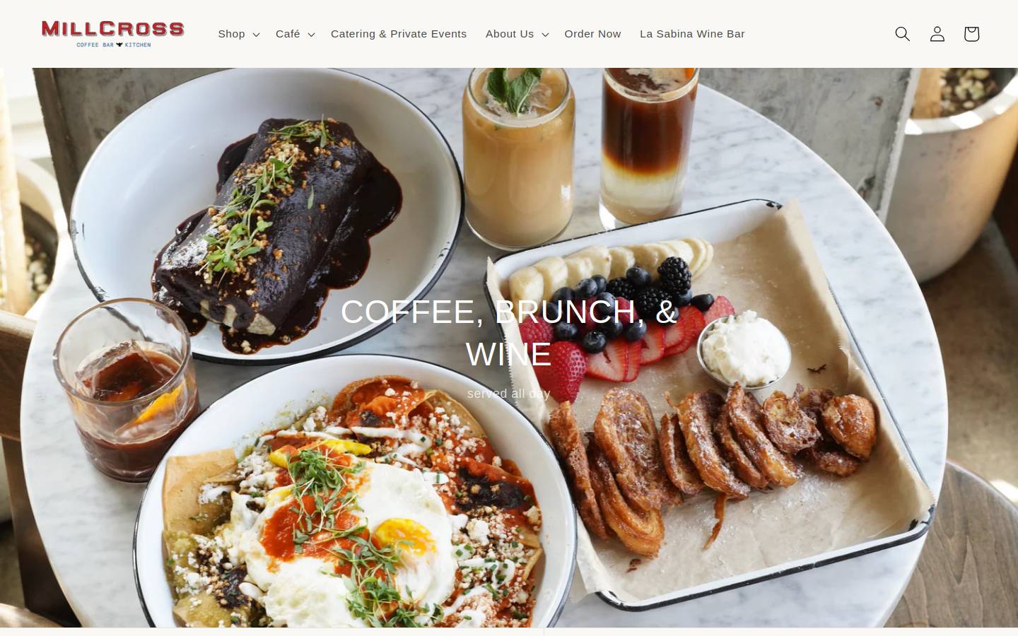 millcrosscoffee.com homepage screenshot