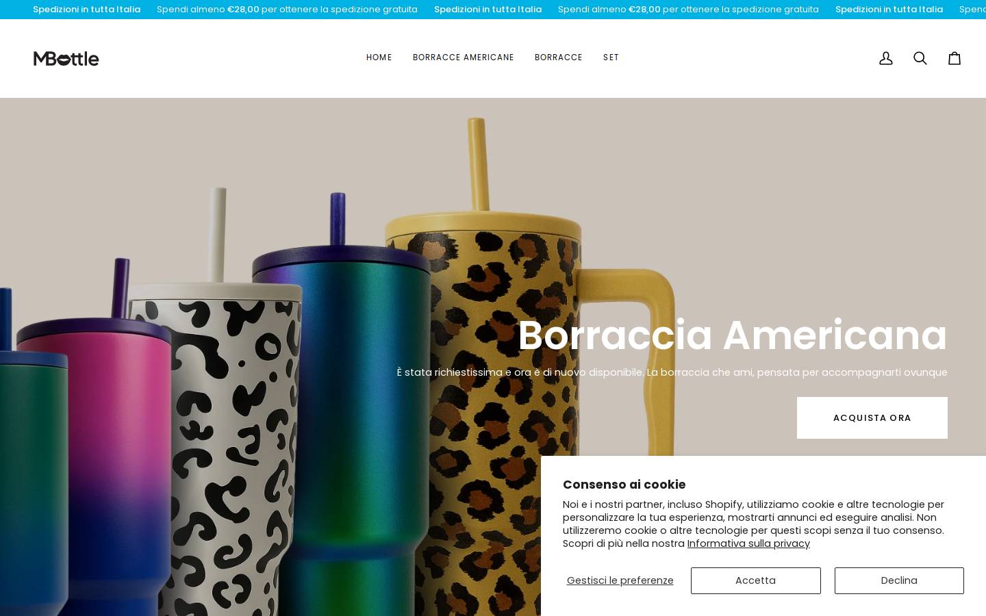 Mille Baci homepage screenshot