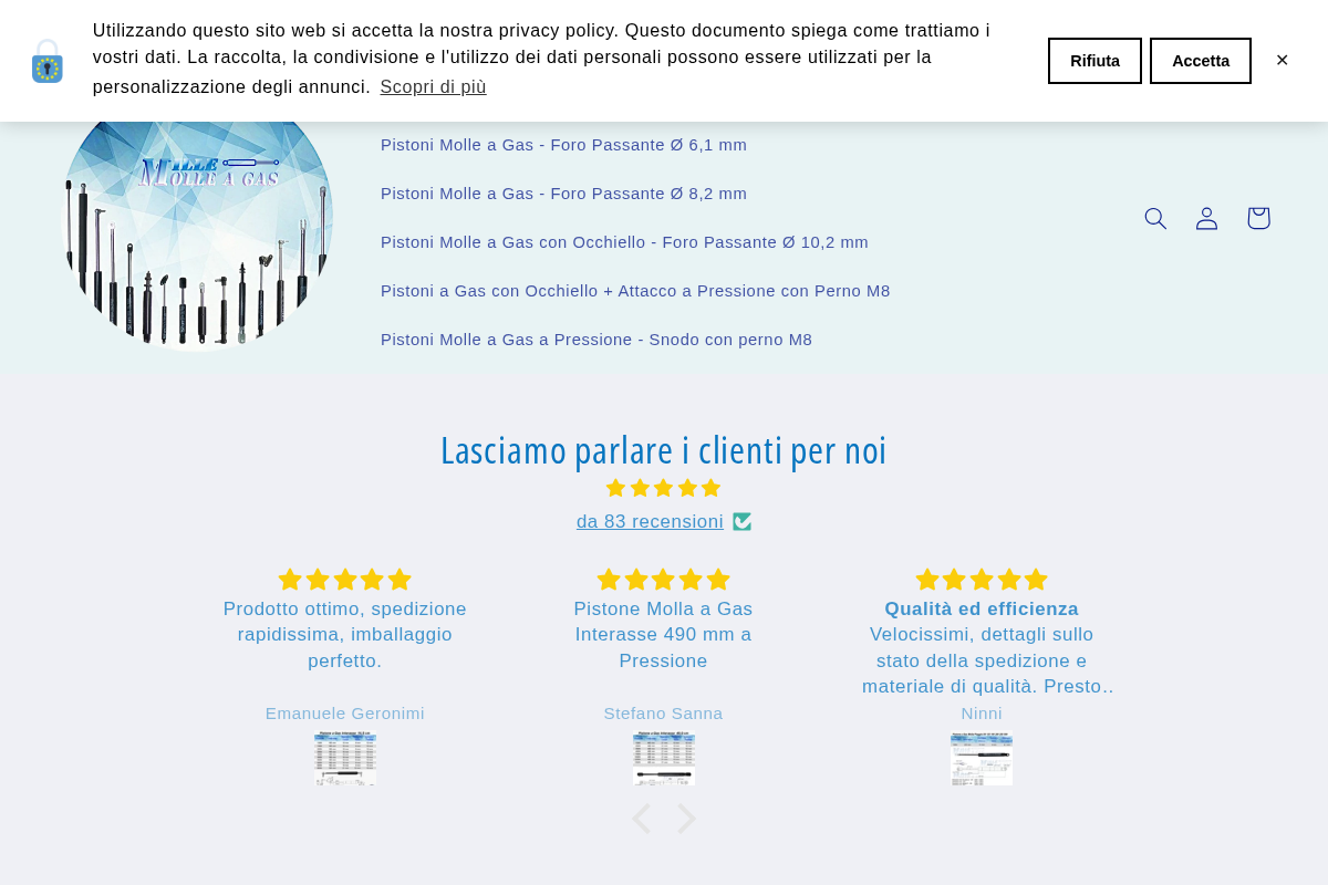 Mille Molle A Gas homepage screenshot