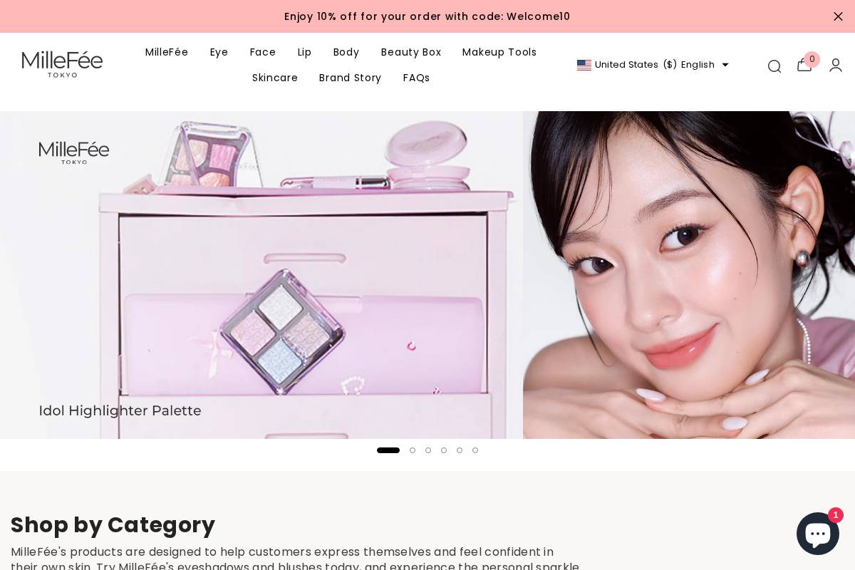 Millefee homepage screenshot