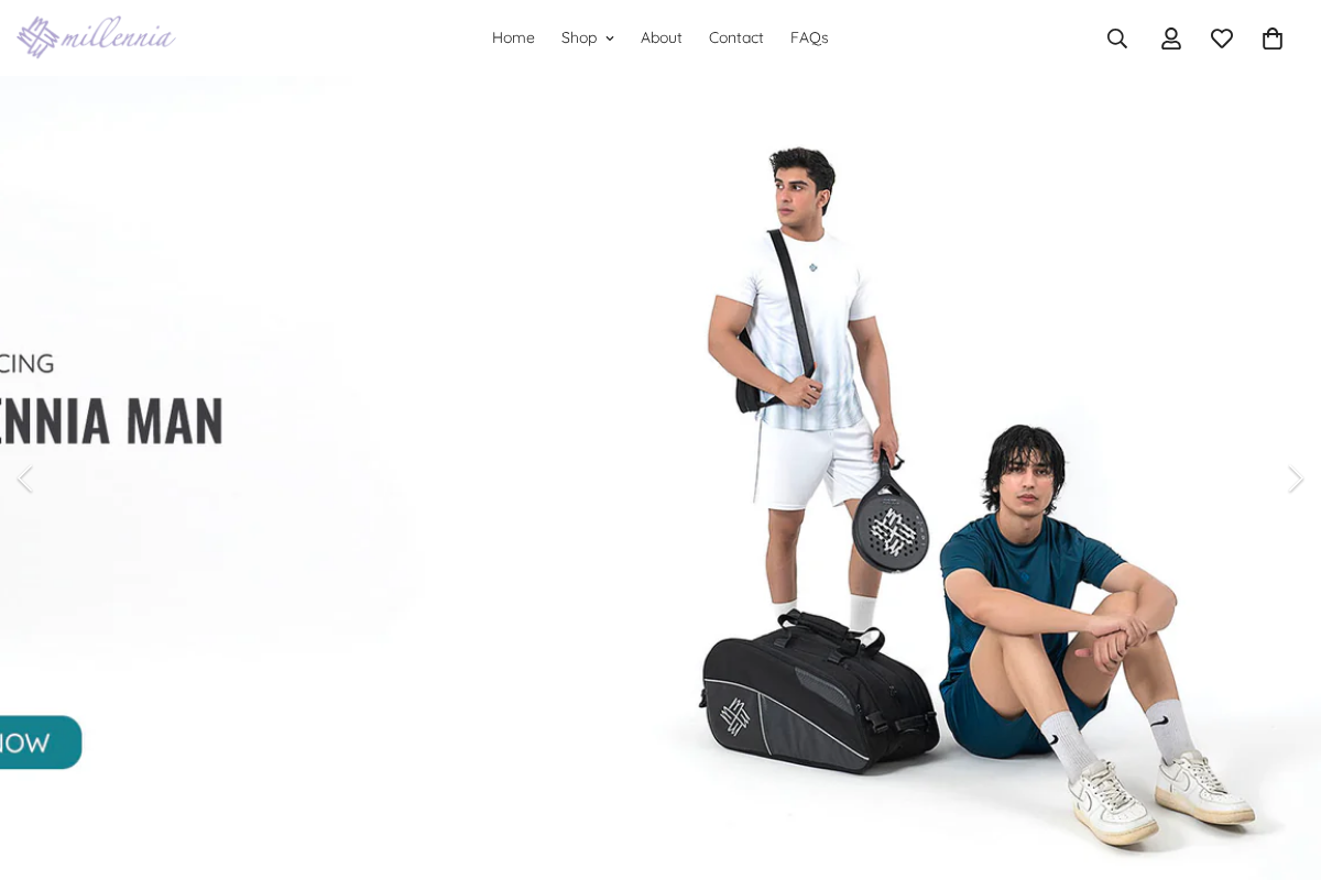 millennia homepage screenshot